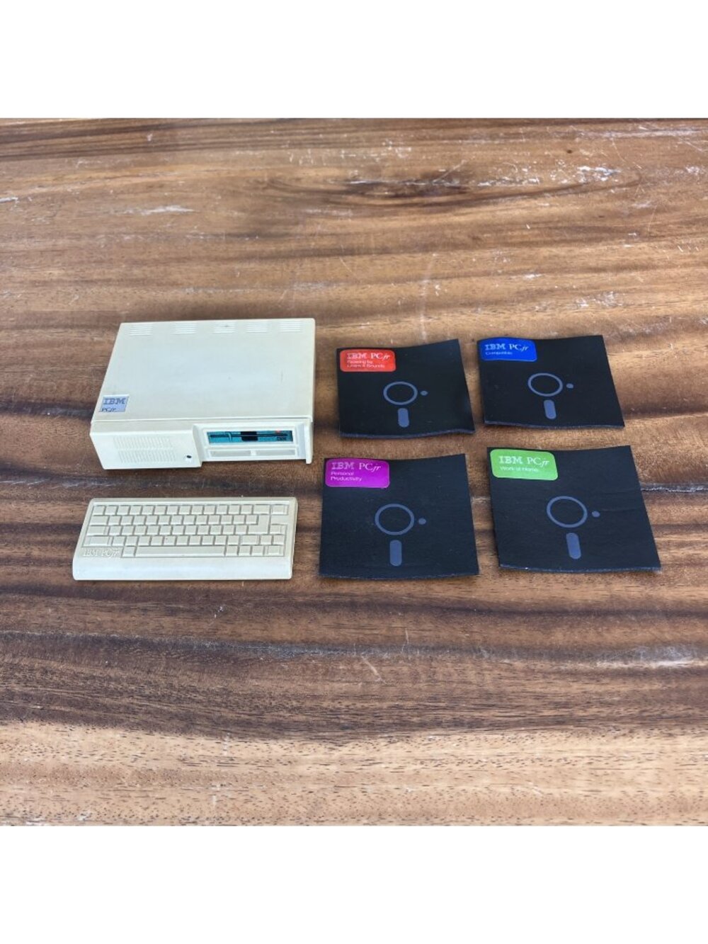 Rare Vintage IBM Promotional Barware Set 1984 IBM PCjr - Opener Coasters & Case